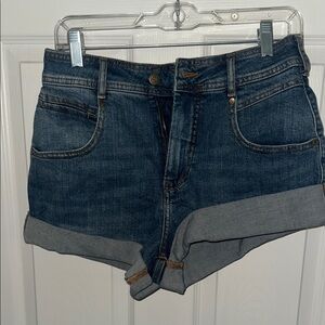 Pilcro Indigo Jean Shorts with Rolled Hem